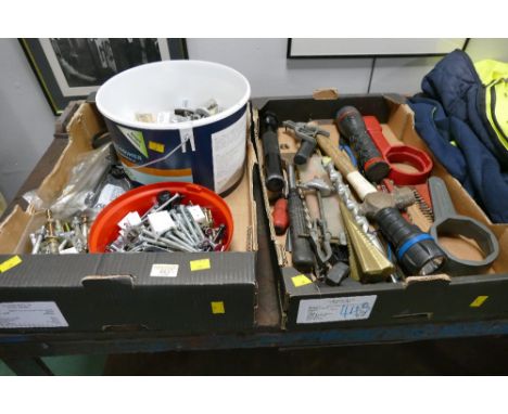 Two boxes of tools to include Microlight torch etc 