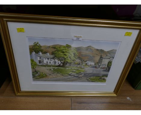 Judy Boyes limited edition signed print "Elterwater Village, Langdale"