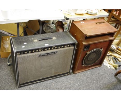 A Traynor Mark III Amplifier, black case;  another speaker (2) 