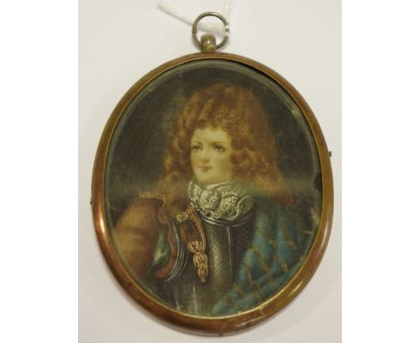 An 18th century portrait miniature of a Dandy  