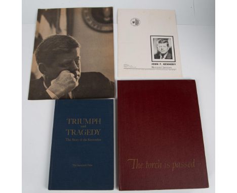 A set of 4 items from the JFK era consisting of 2 books, 1 copy of The Detroit News from December 5, 1963, and a memorial ser