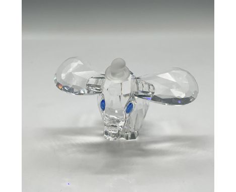 Part of the Disney collection, figural has clear crystal body with oversized ears, large blue crystal eyes, satin crystal tai