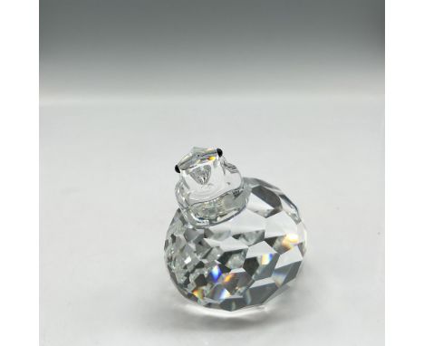 Faceted crystal figure with jet crystal eyes. Swarovski backstamp. This item has its original box: 4.25"H x 5" dia. Artist: A