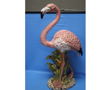A LARGE CERAMIC FLAMINGO H. APPROX. 83 CMCondition Report:  In good condition with no damages that we can see
