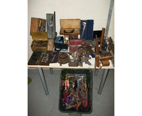 A SELECTION OF ENGINEERING TOOLS TO INCLUDE MICROMETERS