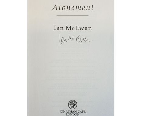 McEwan (Ian). Atonement, 1st edition, London: Jonathan Cape, 2001, signed by the author to the title page, original cloth in 