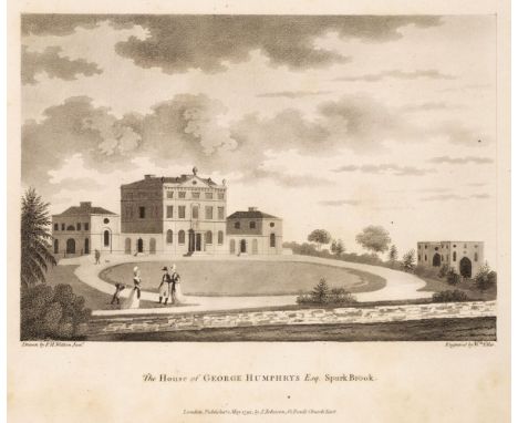 Birmingham. Views of the ruins of the principal houses destroyed during the riots at Birmingham, 1791, 8 aquatint plates by W