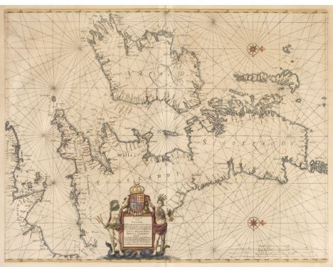 British Isles. Jansson (Jan), Pascaart vant Canaal tusschen Engelant en Vrancryck, alsmede geheel Ierlant en Schotlant..., ci