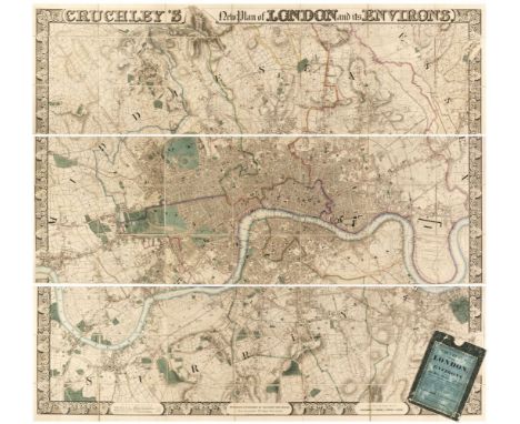 London. Cruchley (George Frederick). Cruchley's New Plan of London and its Environs, Engraved and Published by Cruchley, Map 