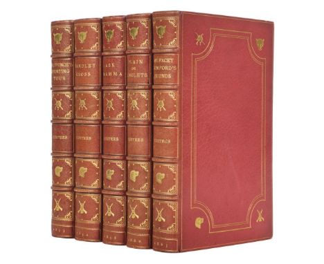 Surtees (Robert Smith). Sporting novels, 5 novels (of 6), all 1st editions, London: Bradbury &amp; Evans, 1853-1865, decorati