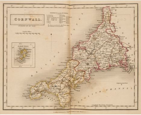 Hall (Sidney). A Travelling County Atlas with all the Coach and Rail Roads..., 1842, title page a little stained, 43 double-p