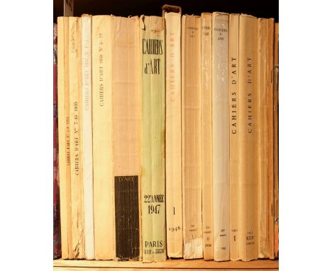 Cahiers d'Art. Revue d'Art, directeur: Christian Zervos,14 original issues: numbers 1-2, 1932, 5-6 & 7-10, 1935, 1-3, 1937, 3