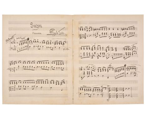 Tosti (Francesco Paolo, 1846-1916). Italian composer. Autograph manuscript signed twice, ‘F. Paolo Tosti’, circa 1890s, being