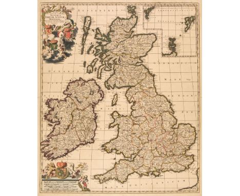 British Isles. De Wit (Frederick), Novissima prae caeteris aliis accuratissima Regnorum Angliae Scotiae Hiberniae..., Amsterd