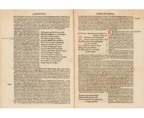 Horatius Flaccus (Quintus). Opera [with the commentaries of Acron, Porphyroion and Christophorus Landinus, edited by Johannes