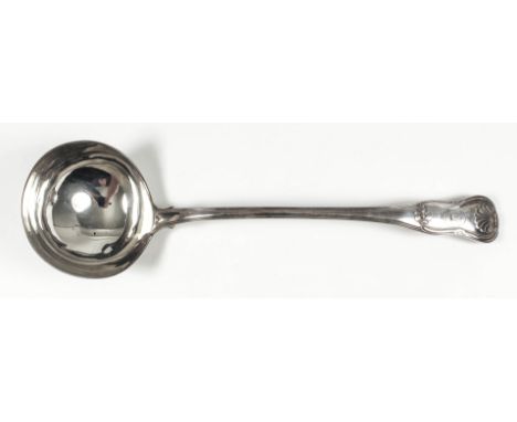 A George III silver Queens pattern soup ladle, by William Eley &amp; William Fearn, London 1806 (weight 9ozs)