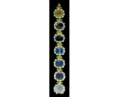 A good 1970's lady's Patek Philippe manual wind 18ct gold cased wristwatch, No. 1.244.072, the sunburst cobalt blue dial with