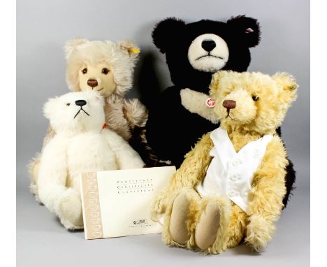 Four modern Steiff limited edition teddy bears, including - "Teddy Boy 1905" (No. 00934 of 6000), light blond mohair, 19.75in