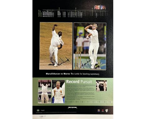 Shane Warne & Muttiah Muralitharan signed Limited Edition Lithograph with COA This absolutely stunning item of signed Cricket