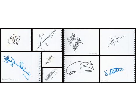 Football signtures in Chelsea FC autograph book including names of Roy Bentley, Bobby Tambling, Roberto Di Matteo, Claude Mak