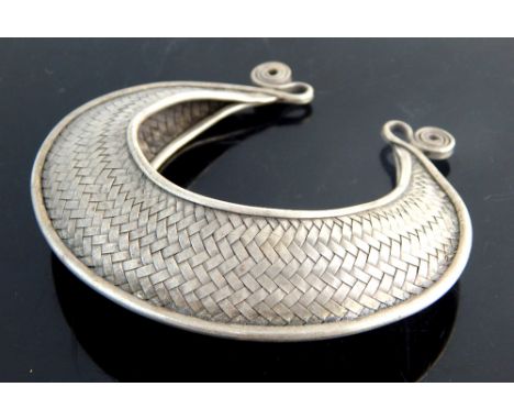 Karen tribe, Myanmar, silver bangle of canoe form