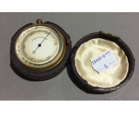 A Victorian cased pocket barometer