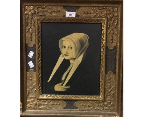 Portrait of a lady, oil, framed