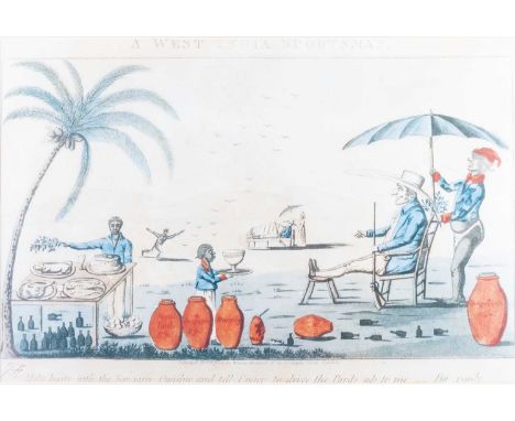 AFTER C HALLDANE MC FALL (19TH CENTURY) PUBLISHING THE BANNS IN THE WEST INDIES... Colour print, sold together with "A West I