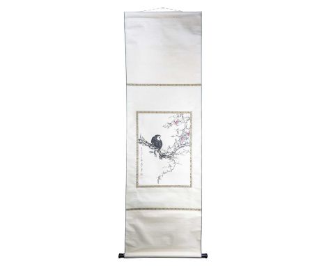 AFTER ZHANG DAQIAN (20TH CENTURY), GIBBON a Chinese painting, ink and colour on paper, inscribed with a signature, with two a