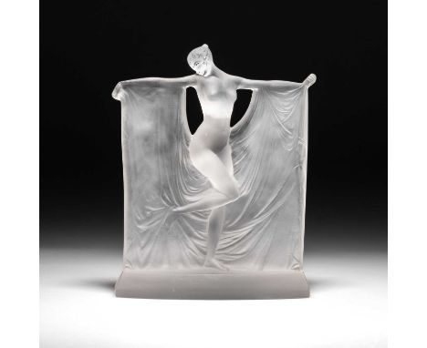RENÉ LALIQUE (FRENCH, 1860-1945), A 'SUZANNE' STATUETTE, DESIGNED 1929 frosted glass, etched R. LALIQUE mark. 22cm highIn ver