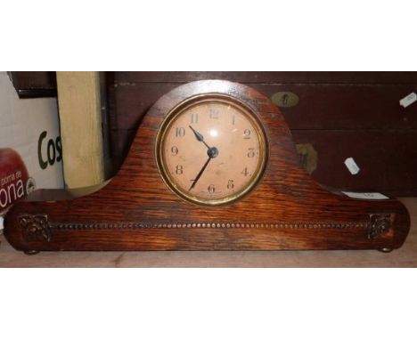 Small oak mantle clock