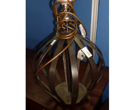 Wrought metal table lamp