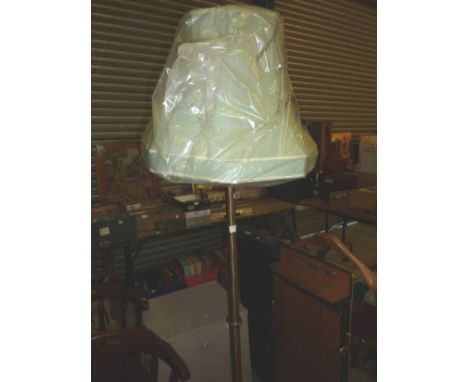 Brass column standard lamp