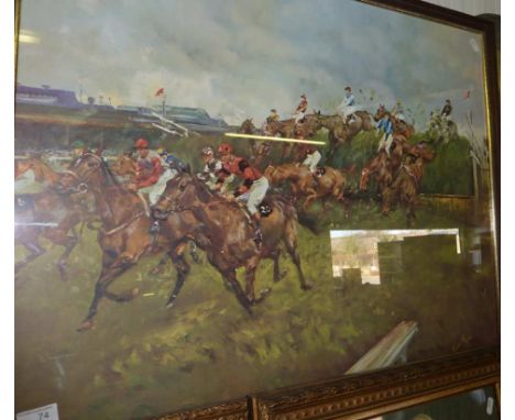 Large framed hunting print