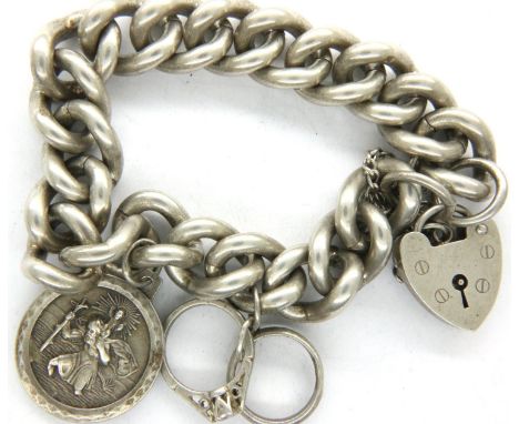 Gents 925 silver bracelet, L 22 cm. P&amp;P Group 1 (£14+VAT for the first lot and £1+VAT for subsequent lots) 