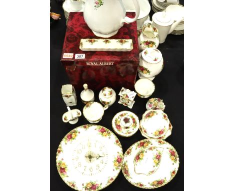 Mixed Royal Albert ceramics in the Old Country Roses pattern, including a large boxed pitcher, H: 25 cm, (20), all first qual