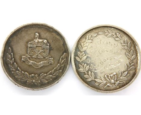 Two hallmarked silver medallions. P&amp;P Group 1 (£14+VAT for the first lot and £1+VAT for subsequent lots) 