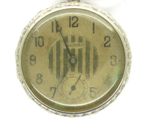 International Watch Club Stratford pocket watch, not working at lotting. P&amp;P Group 1 (£14+VAT for the first lot and £1+VA