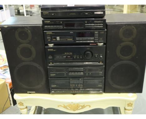 Pioneer stacking music centre with a pair of Pioneer speakers. Not available for in-house P&P, contact Paul O'Hea at Mailboxe