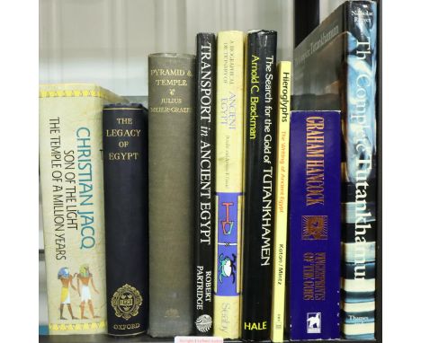 Shelf of books on Egypt and Egyptology. Not available for in-house P&amp;P, contact Paul O'Hea at Mailboxes on 01925 659133 