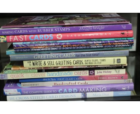 Shelf of books on greeting card making and crafts. Not available for in-house P&amp;P, contact Paul O'Hea at Mailboxes on 019