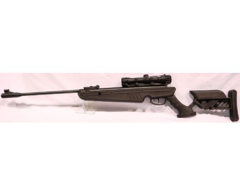 Swiss Arms .22 air rifle with scope and bag. P&amp;P Group 3 (£25+VAT for the first lot and £5+VAT for subsequent lots) 