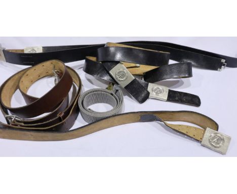 Collection of East German uniform belts and buckles. P&amp;P Group 2 (£18+VAT for the first lot and £3+VAT for subsequent lot
