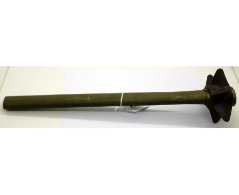 British made trench mace formed from recast steel on an entrenching tool handle. P&amp;P Group 3 (£25+VAT for the first lot a