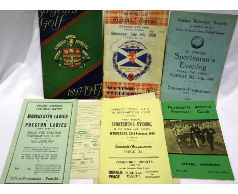 Mixed sporting programmes including Plymouth Argyll. P&amp;P Group 1 (£14+VAT for the first lot and £1+VAT for subsequent lot
