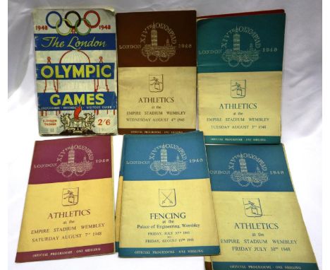 London 1848 Olympics programme with nine Daily programmes and The Visitors guide. P&amp;P Group 1 (£14+VAT for the first lot 