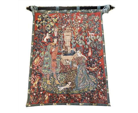 FRENCH TAPESTRY, 'Le Roman de la Rose', 122cm x 93cm. 
