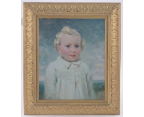 Thomas Eyre Macklin, (1867-1943),oil on board, portrait of a young child, signed and dated 1939, 15" x 13", framed.