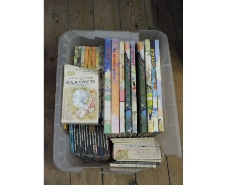 Various childrens volumes on Rupert, Thomas The Tank Engine etc