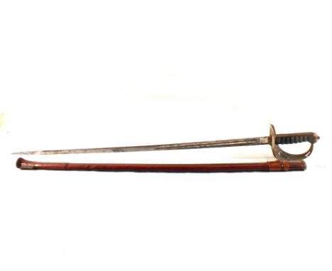 A British 1895/1897 model Infantry Officers sword with scabbard (K.G. V)